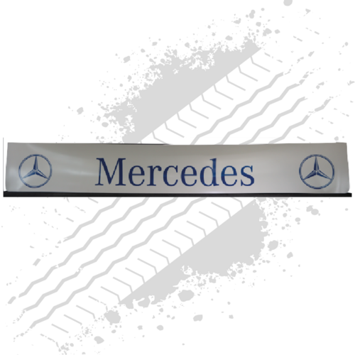 Mercedes White/Blue Trailer Mudflap