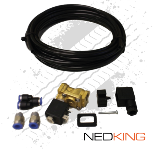 NEDKING Air Horn 24 Volt Supply Kit Including Solenoid Valve, Piping And Connectors