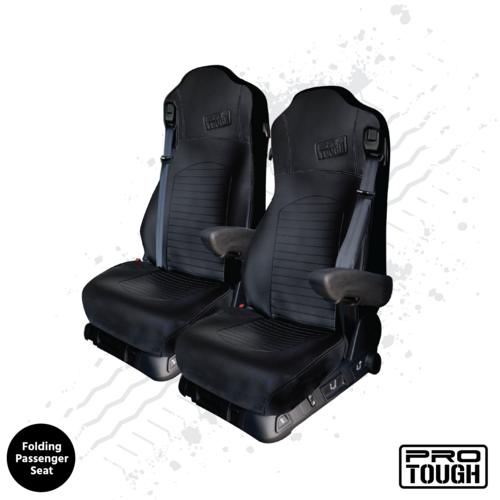 ProTough Seat Covers to Suit Mercedes Antos/ Arocs/ Actros MP4 MP5 with folding passenger seat - Pair