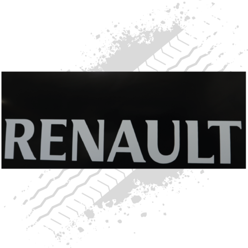 Renault Black/White Mudflaps (Pair)