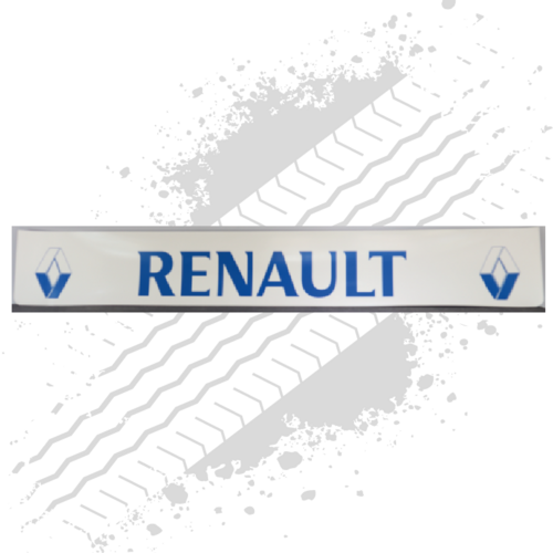 Renault White/Blue Trailer Mudflap