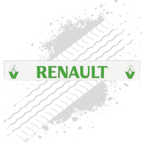 Renault White/Green Trailer Mudflaps