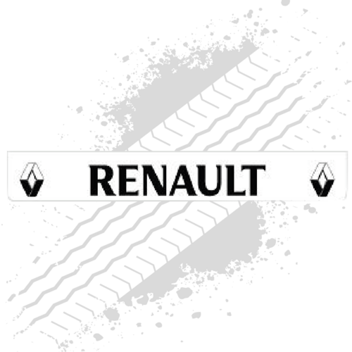 Renault White/Black Trailer Mudflap