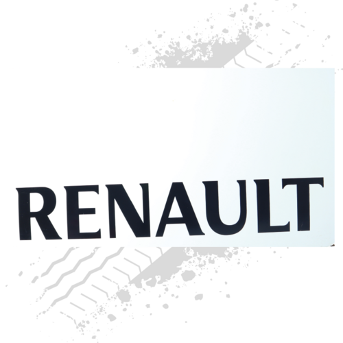 Renault White/Black Mudflaps (Pair)