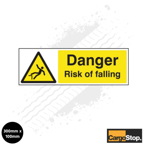 CargoStop Safety Sign - 'Danger Risk Of Falling' (Adhesive)