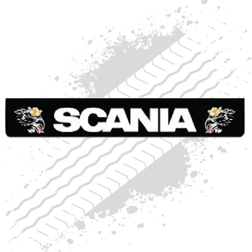 Scania Black/White Trailer Mudflap