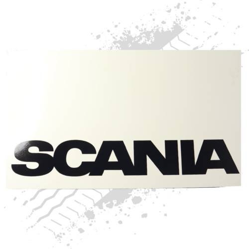 Scania White/Black Mudflaps (Pair)