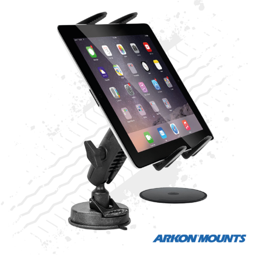 Heavy Duty Sticky Suction Screen / Dash Tablet Mount to suit devices 7" to 18.4" wide - Arkon Mounts