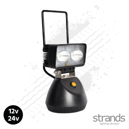 Portable Work Light, Rechargeable and Magnetic, 20W Super Bright LED, 12/24/220v
