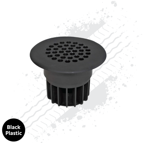 Floor Ventilator 97mm x D82mm - Black Plastic