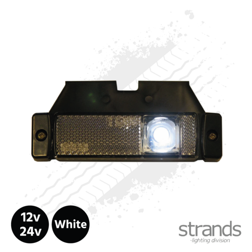 Strands White Side Marker & Reflector 12-24v LED