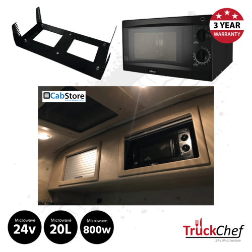 TruckChef Microwave and CabStore Rear Locker To Suit Mercedes Actros 4 / 5 / Arocs StreamSpace (2.3m) Narrow