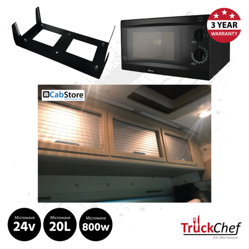 TruckChef Microwave and CabStore Rear Locker To Suit Mercedes Actros 4 / 5 / Arocs StreamSpace (2.5m) Wide