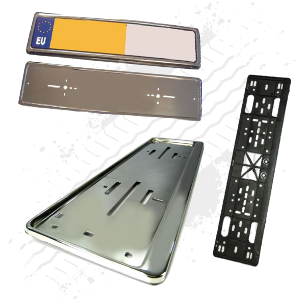 Truck Number Plate holders, stainless steel licence plate holder, chrome, LED framed number plates.