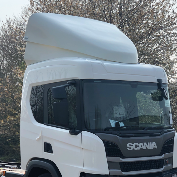 Scania Truck Accessories & Aerodynamics, Roof Spoilers, Cab Collars and High Roof Cab Conversions from the Fuel Saving Guru's Kuda UK.