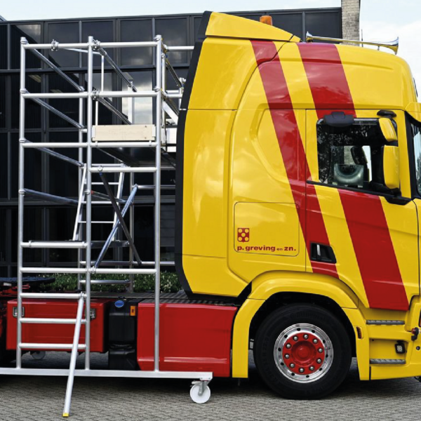 Truck Scaffold - Scaffold System, Easy Access Working Platform, Tractor Unit Platform, Truck Working Platform.
