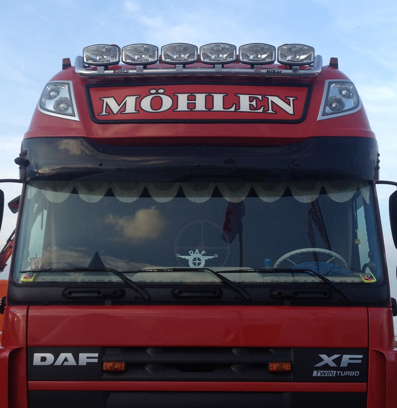 DAF XF 105 Super Space Sunvisor with Integrated Light Slots