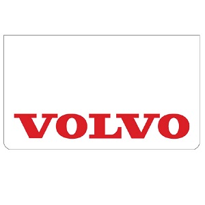 Volvo White/Red Mudflaps (Pair)