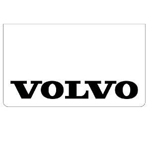 Volvo White/Black Mudflaps (Pair)