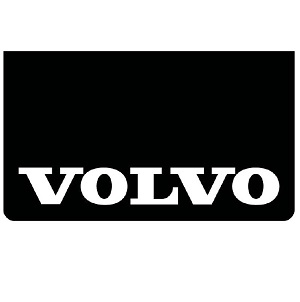 Volvo Black/White Mudflaps (Pair)