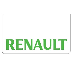 Renault White/Green Mudflaps (Pair)