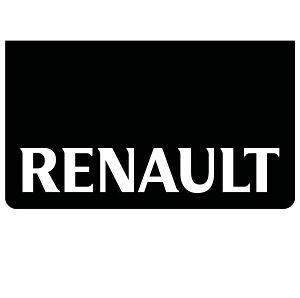 Renault Black/White Mudflaps (Pair)