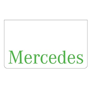 Mercedes White/Green Mudflaps (Pair)