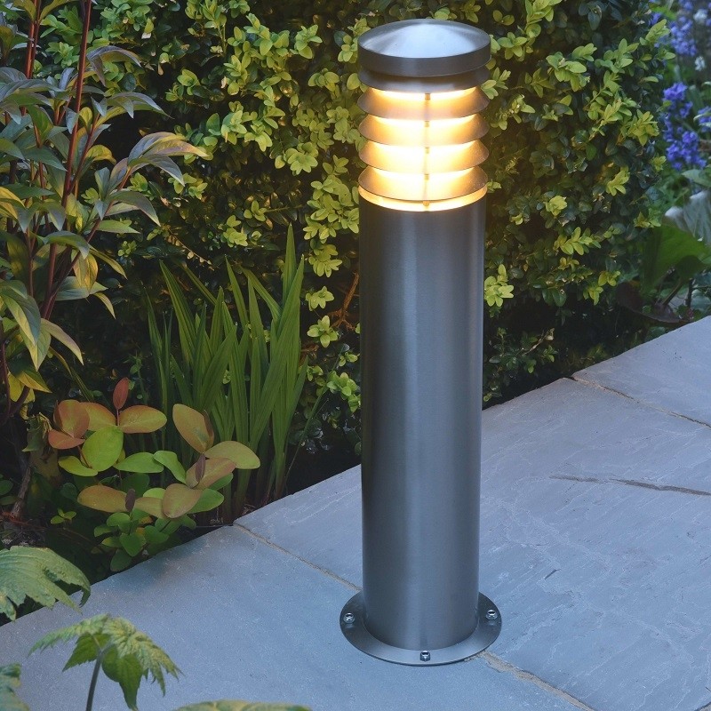 2 PACK Outdoor IP44 Bollard Light Matt Black 1000mm Lamp Post Garden Driveway 
