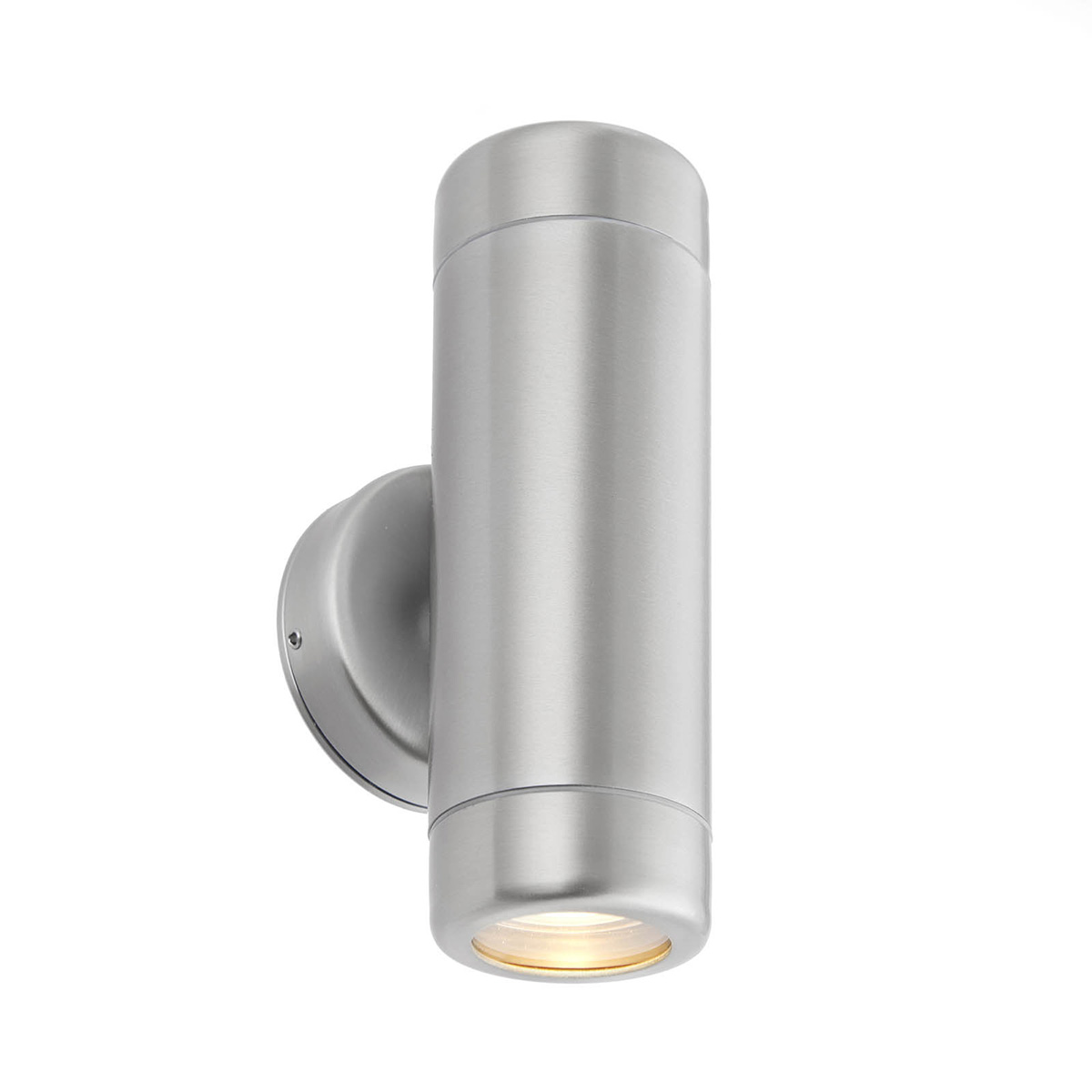 Saxby Odyssey Stainless Steel Outdoor Garden Up/Down gu10 Wall Light ip65