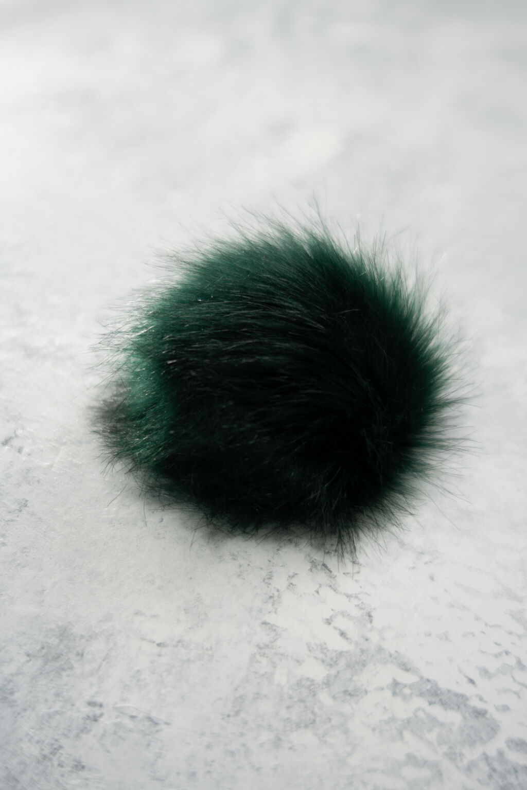 Green Faux Fur Pom